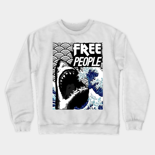 FREE PEOPLE SHARK Crewneck Sweatshirt by REDEEM the RUINS